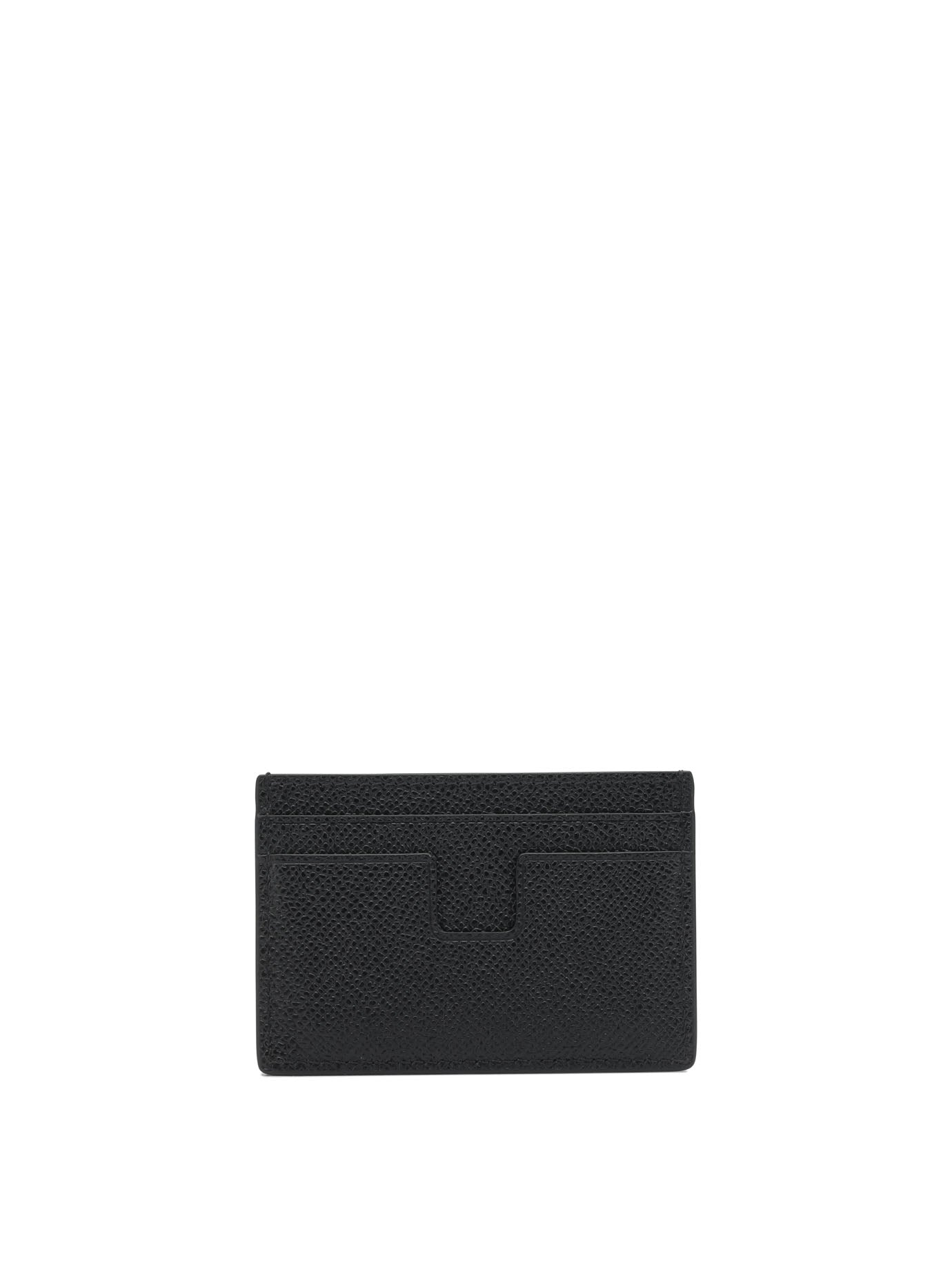 Small grain leather card holder Wallets & Card holders