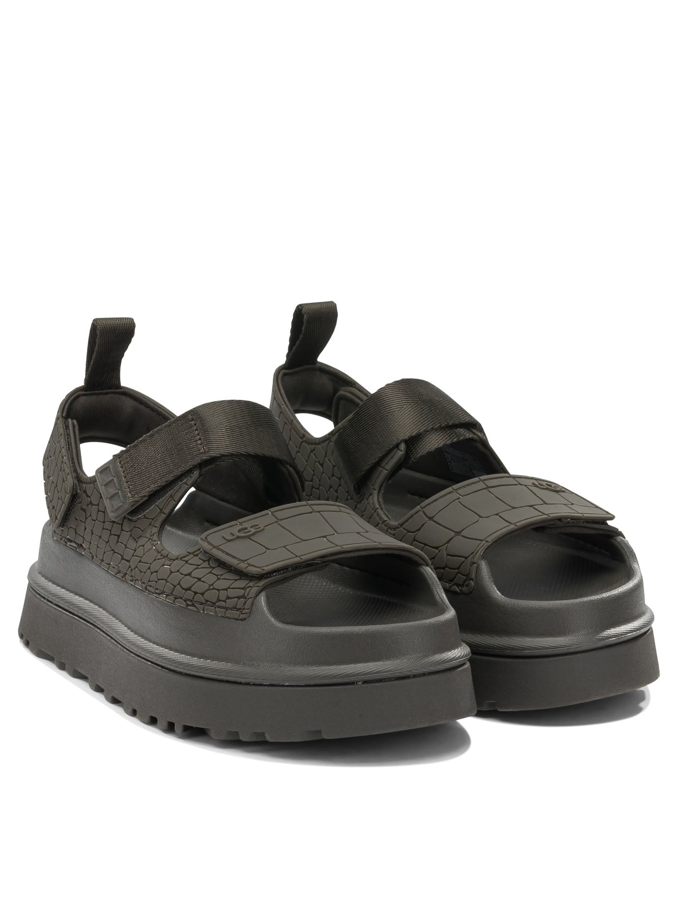 "Goldenglow Embossed" Low sandals Sandals