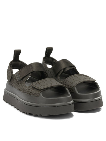 "Goldenglow Embossed" Low sandals Sandals