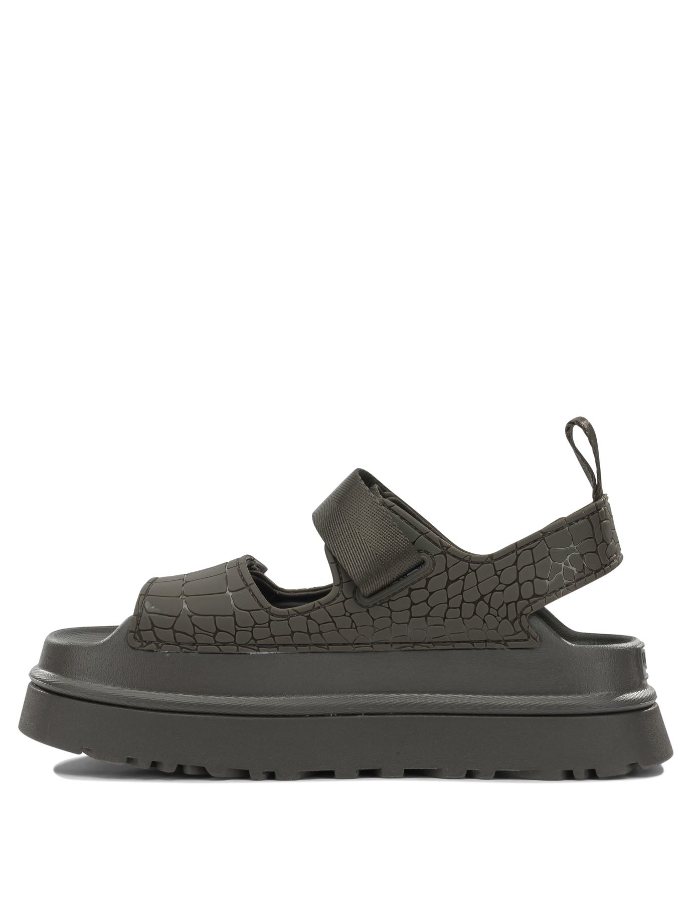 "Goldenglow Embossed" Low sandals Sandals