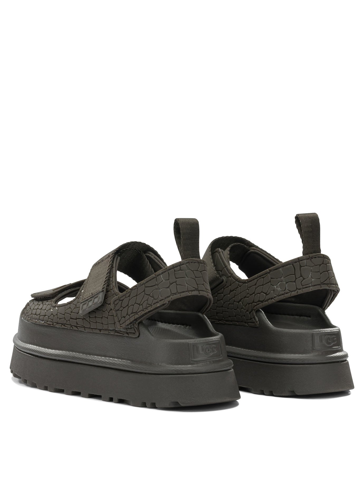 "Goldenglow Embossed" Low sandals Sandals
