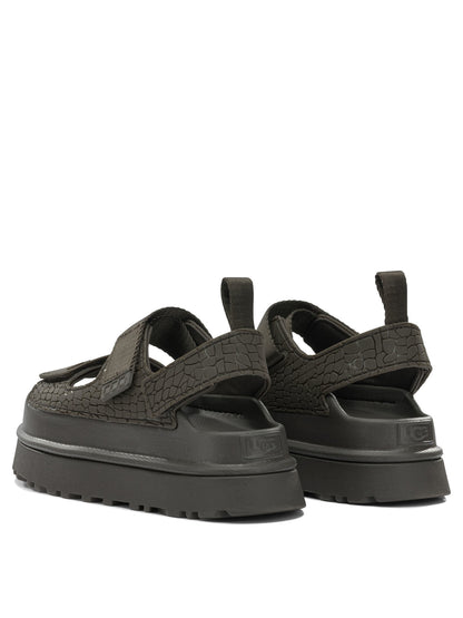 "Goldenglow Embossed" Low sandals Sandals