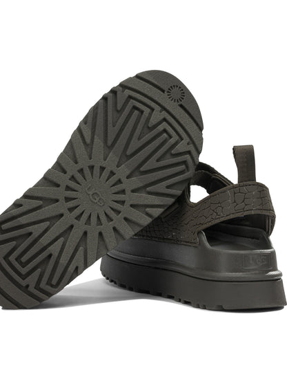 "Goldenglow Embossed" Low sandals Sandals