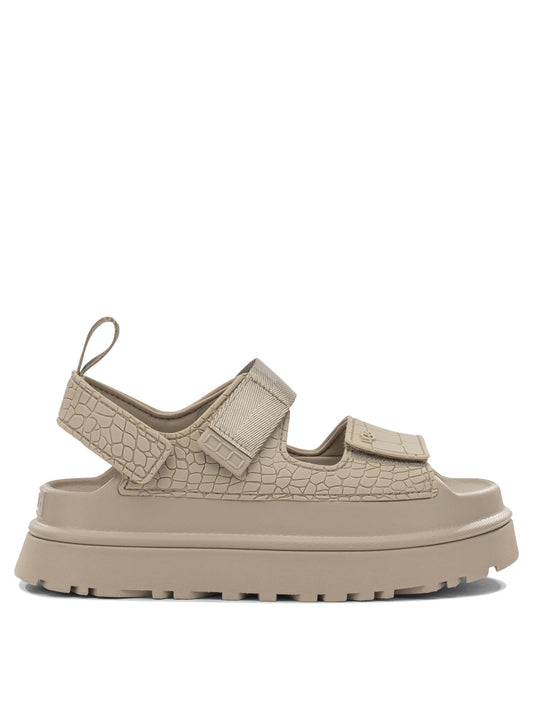 "Goldenglow Embossed" Low sandals Sandals