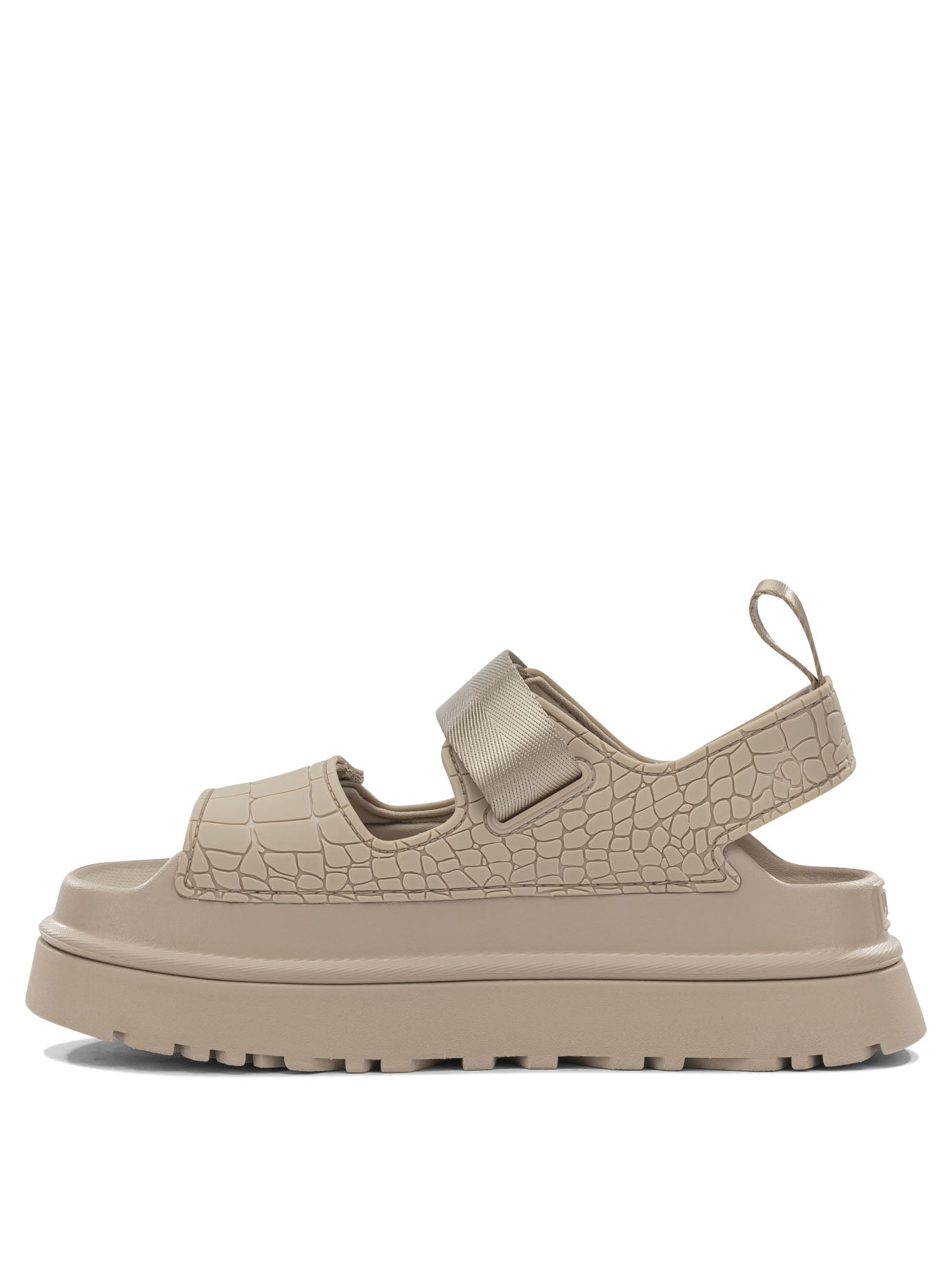 "Goldenglow Embossed" Low sandals Sandals