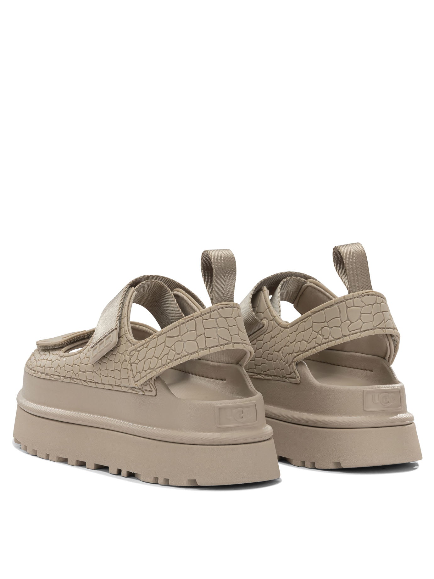"Goldenglow Embossed" Low sandals Sandals