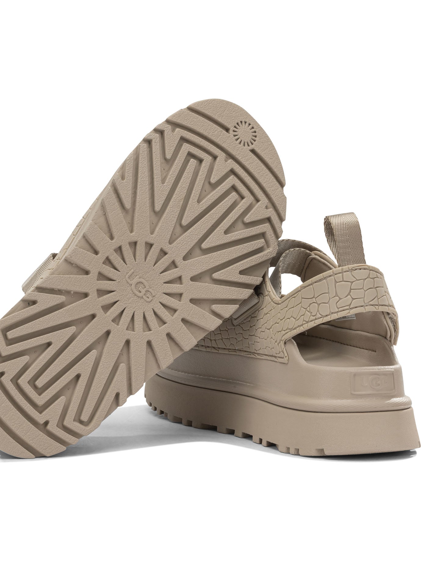 "Goldenglow Embossed" Low sandals Sandals