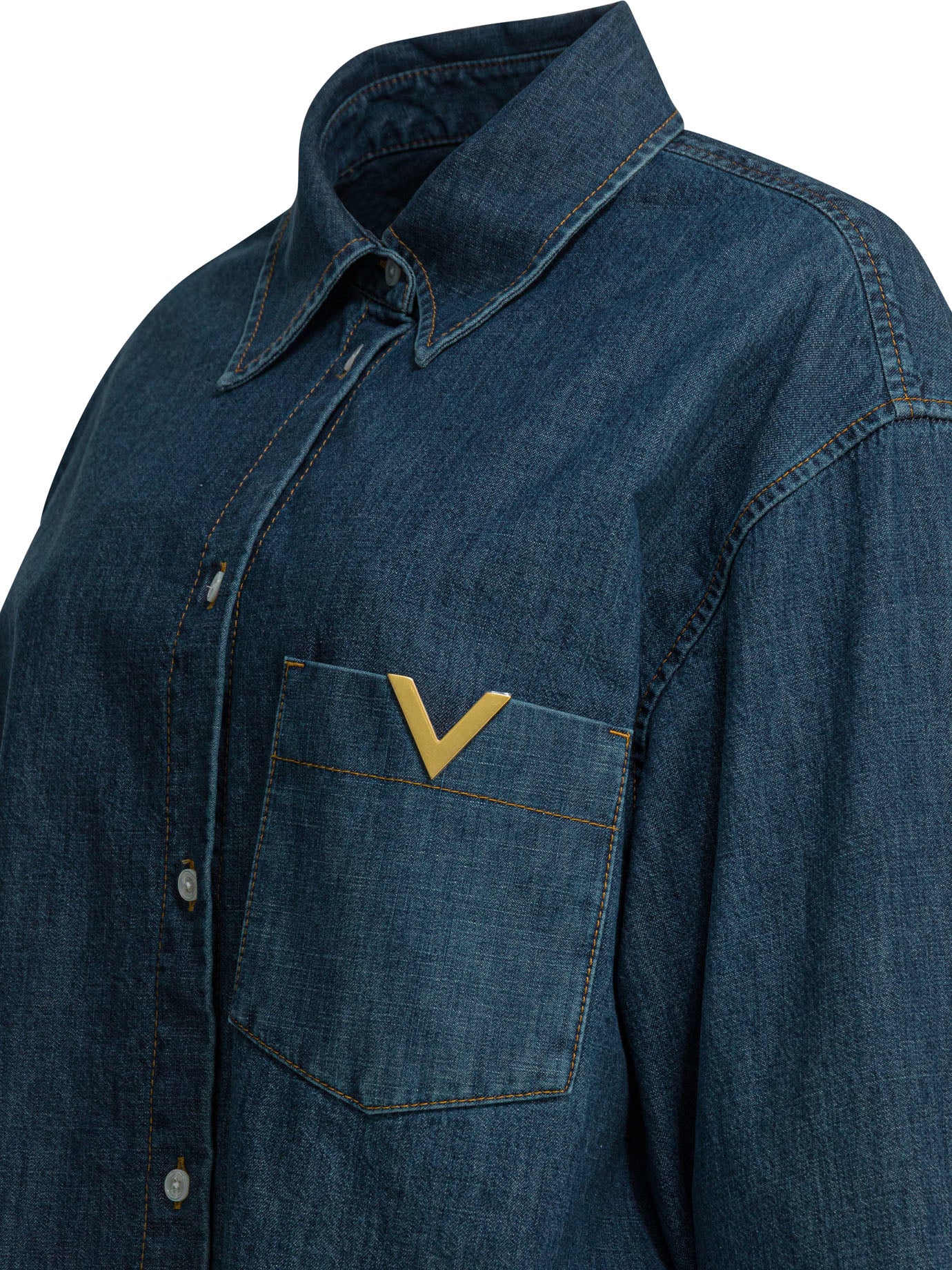 Denim shirt with VLogo Shirts