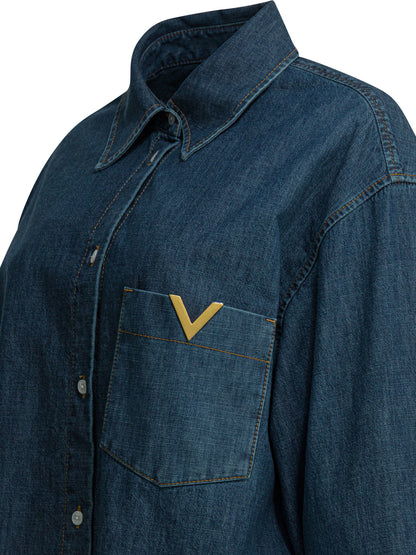 Denim shirt with VLogo Shirts