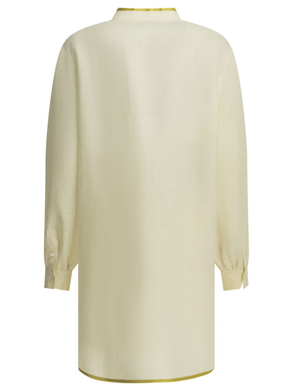 Embroidered chemisier short dress Dresses