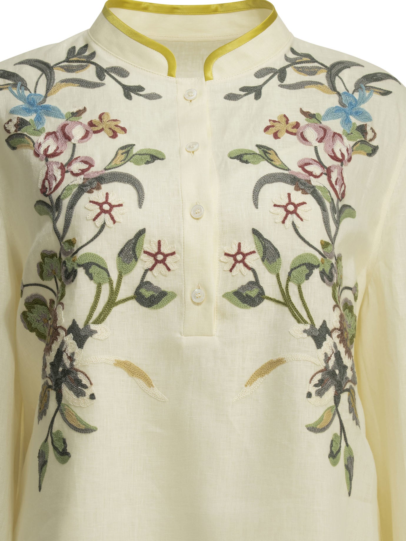 Embroidered chemisier short dress Dresses