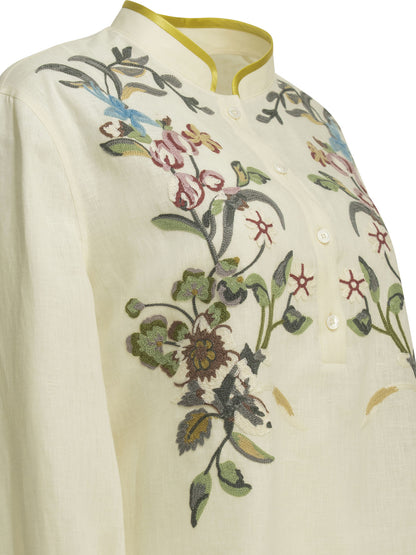 Embroidered chemisier short dress Dresses