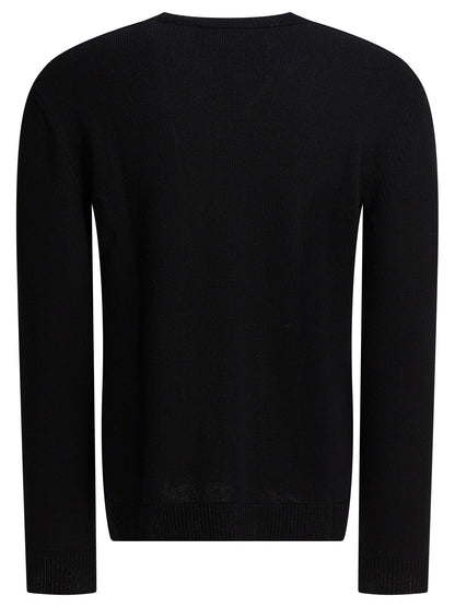 Wool sweater with inlaid V Knitwear