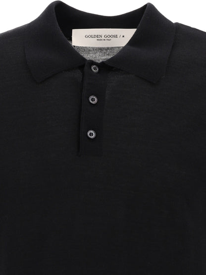 Merino wool button-down polo shirt Polo shirts