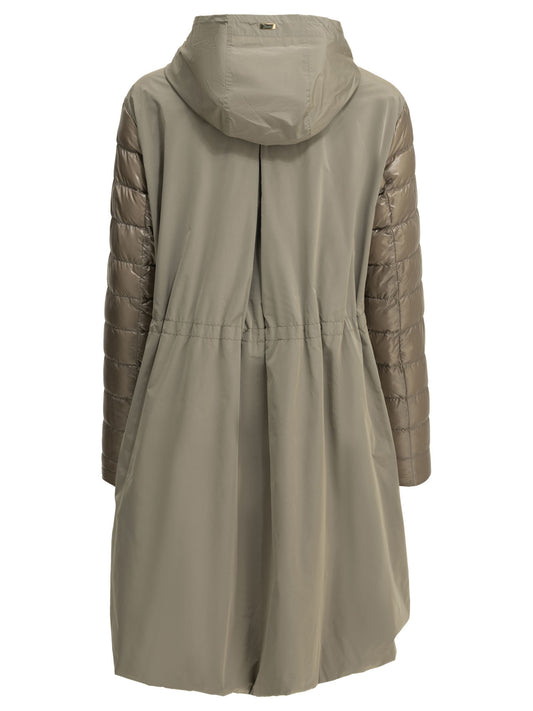 Long down jacket made of ultra-light nylon Jackets and Coats