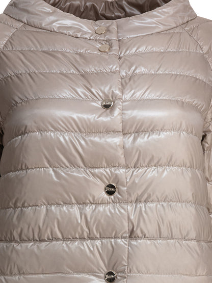 Reversible short down jacket made of ultra-light nylon Jackets and Coats
