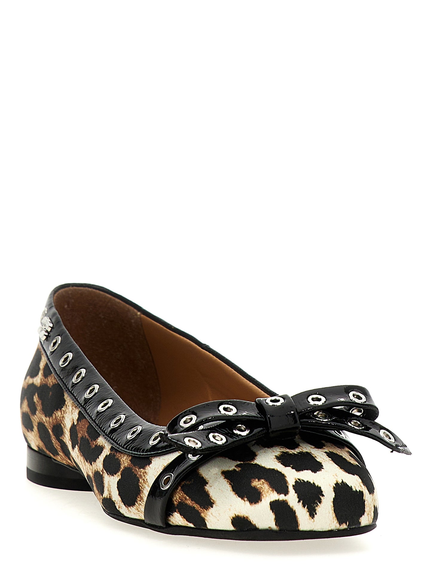 'Leopard Eyelets Bow' ballet flats Flat shoes