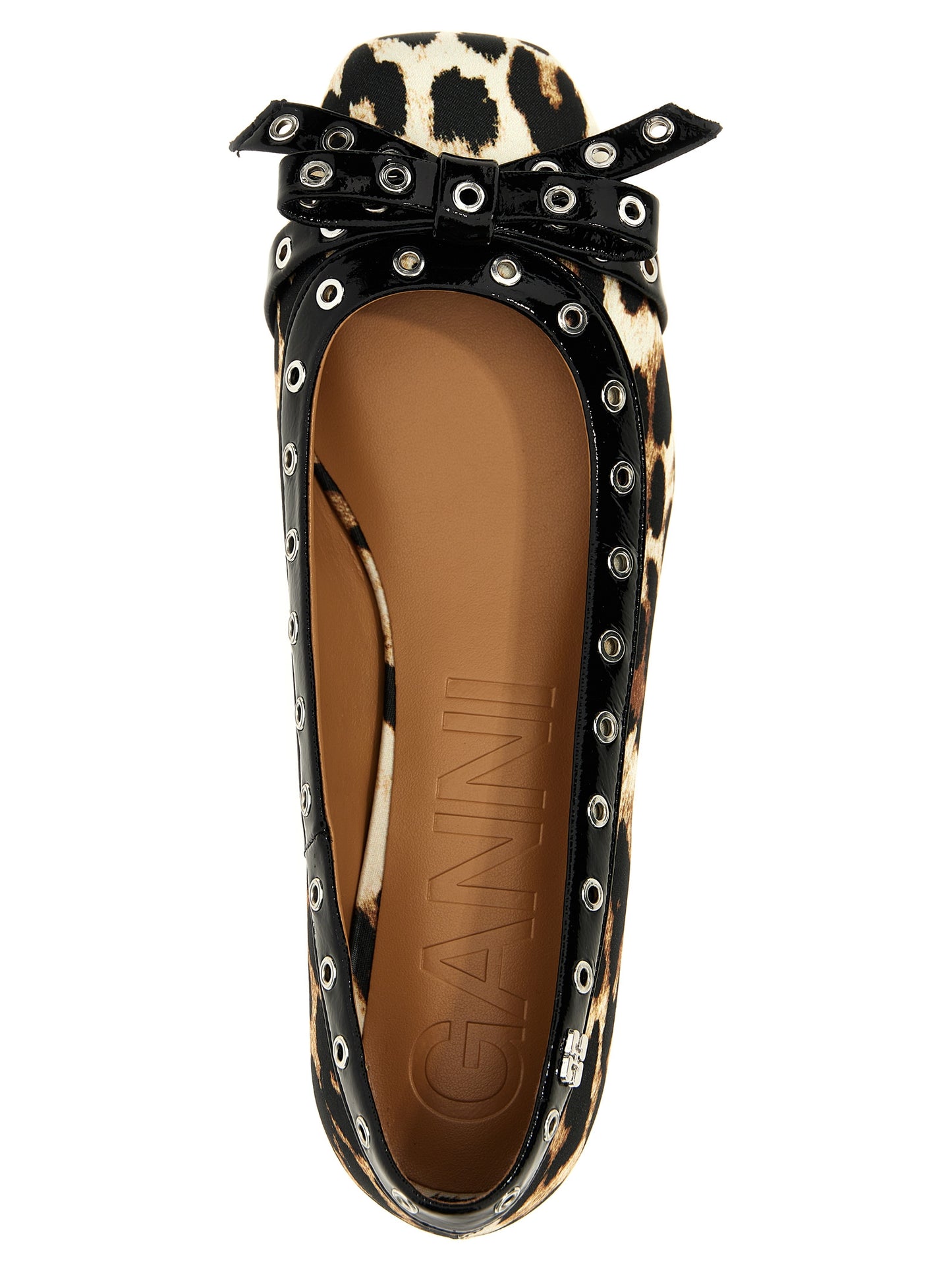 'Leopard Eyelets Bow' ballet flats Flat shoes