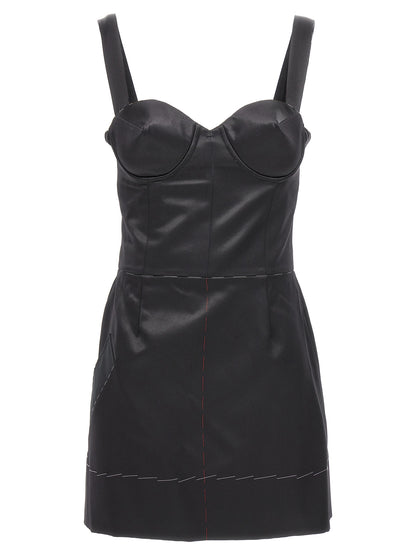 Contrast stitching corset dress Dresses