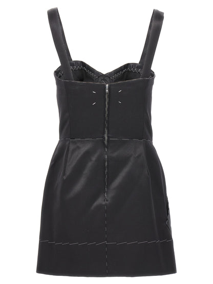 Contrast stitching corset dress Dresses