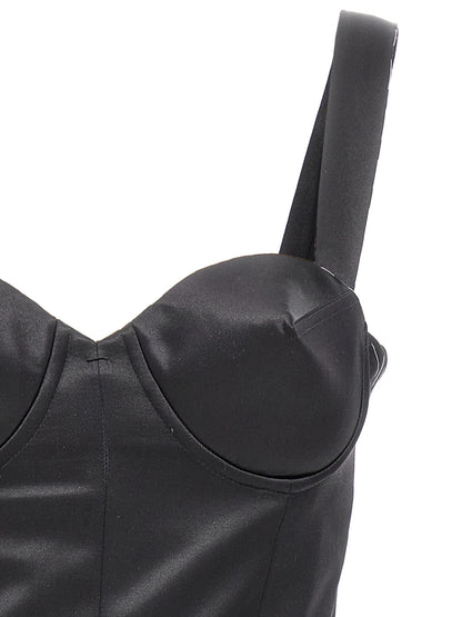 Contrast stitching corset dress Dresses