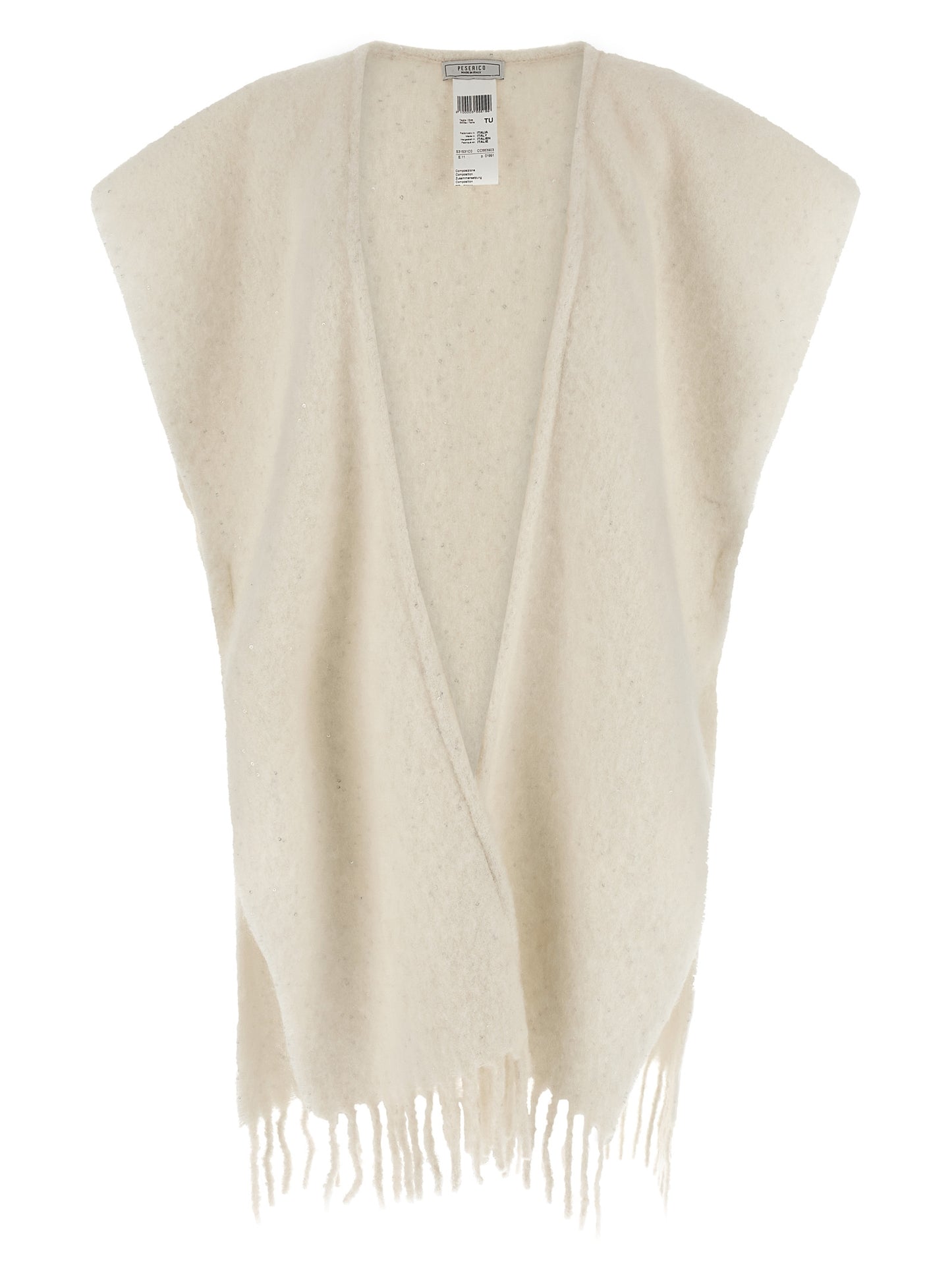 Bouclé yarn cape Capes