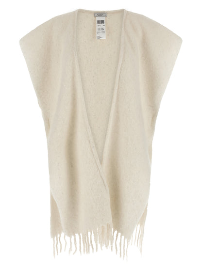 Bouclé yarn cape Capes