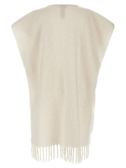 Bouclé yarn cape Capes