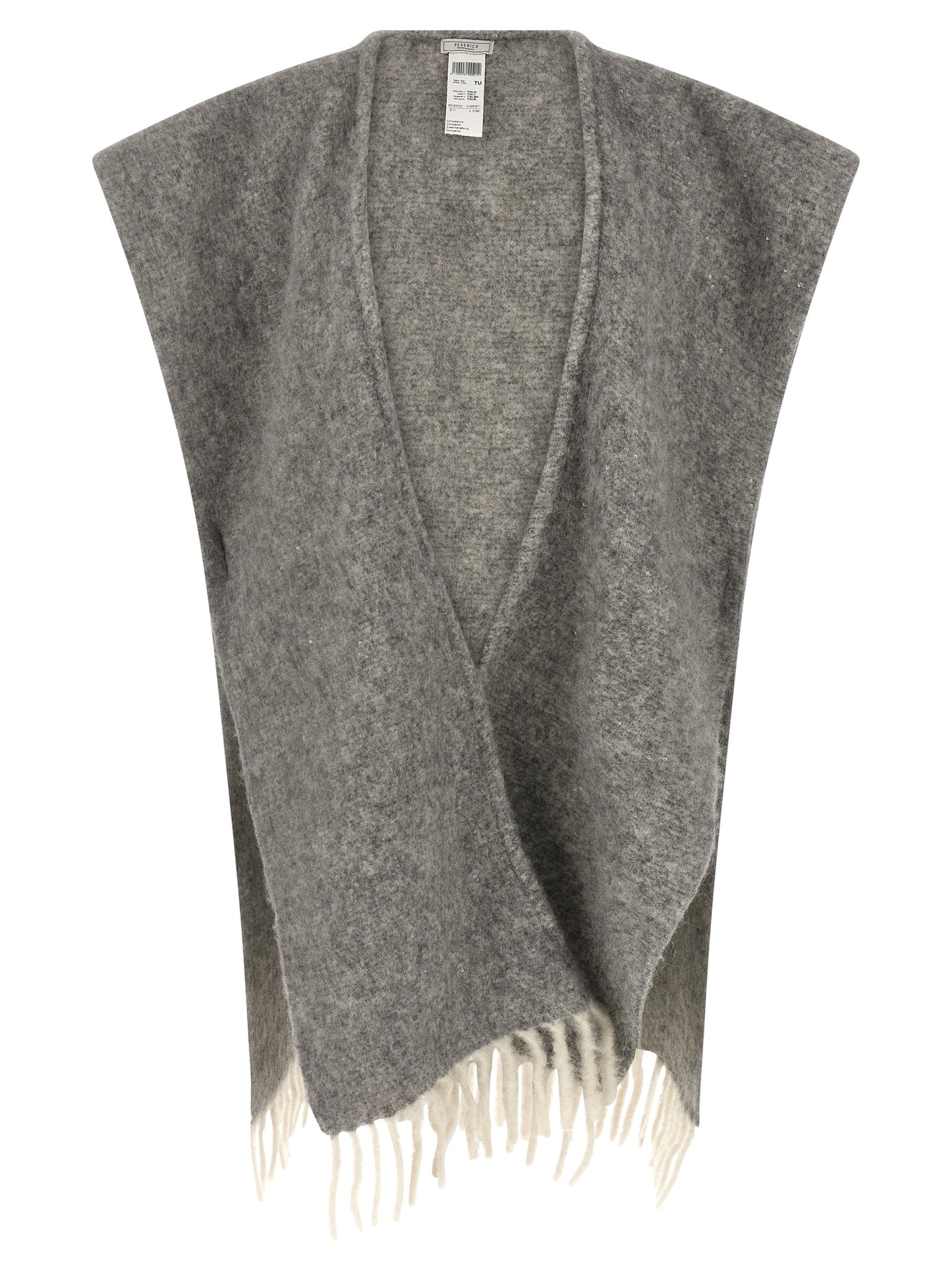 Bouclé yarn cape Capes