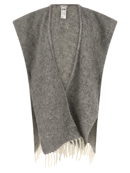 Bouclé yarn cape Capes