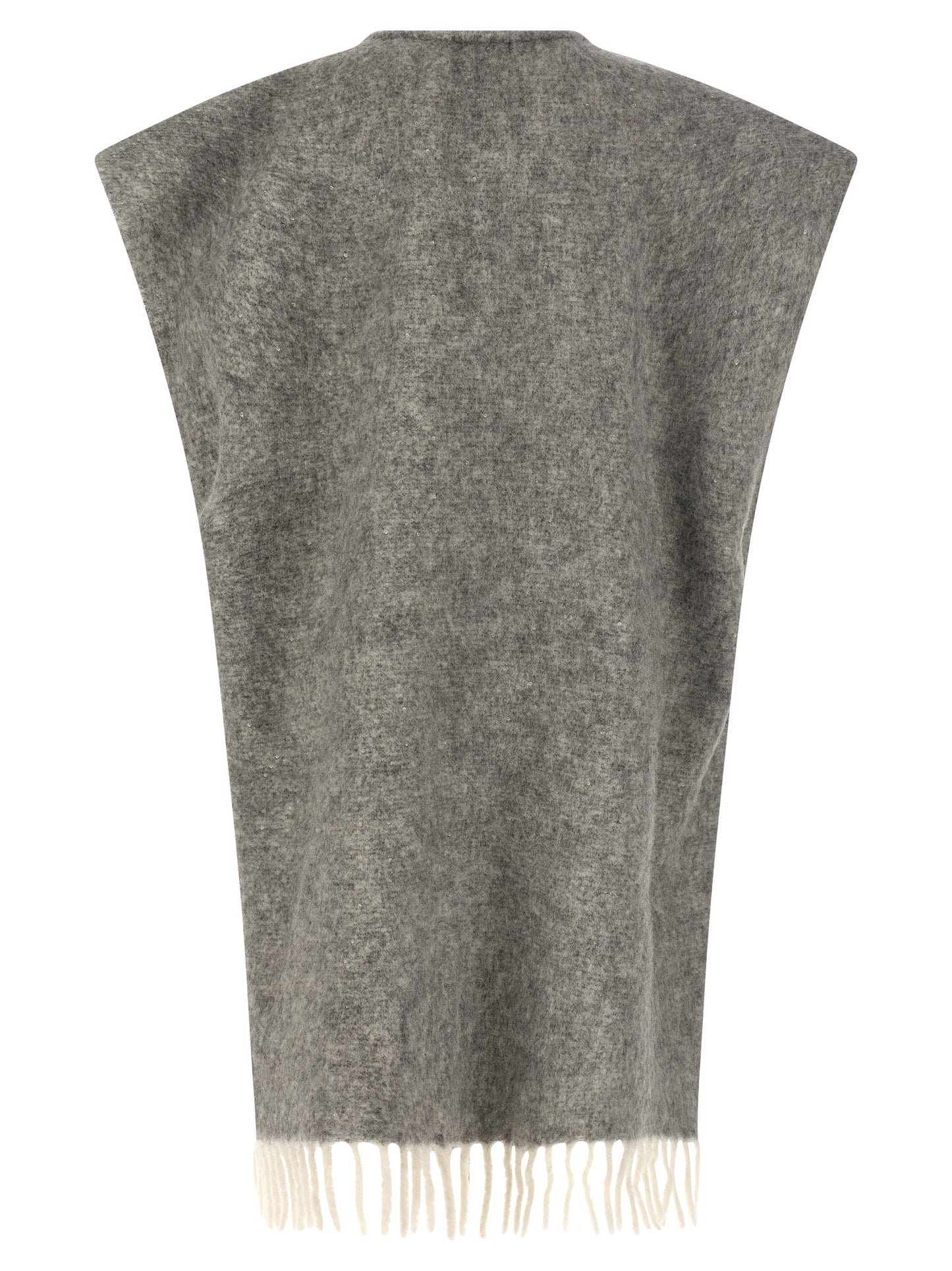 Bouclé yarn cape Capes