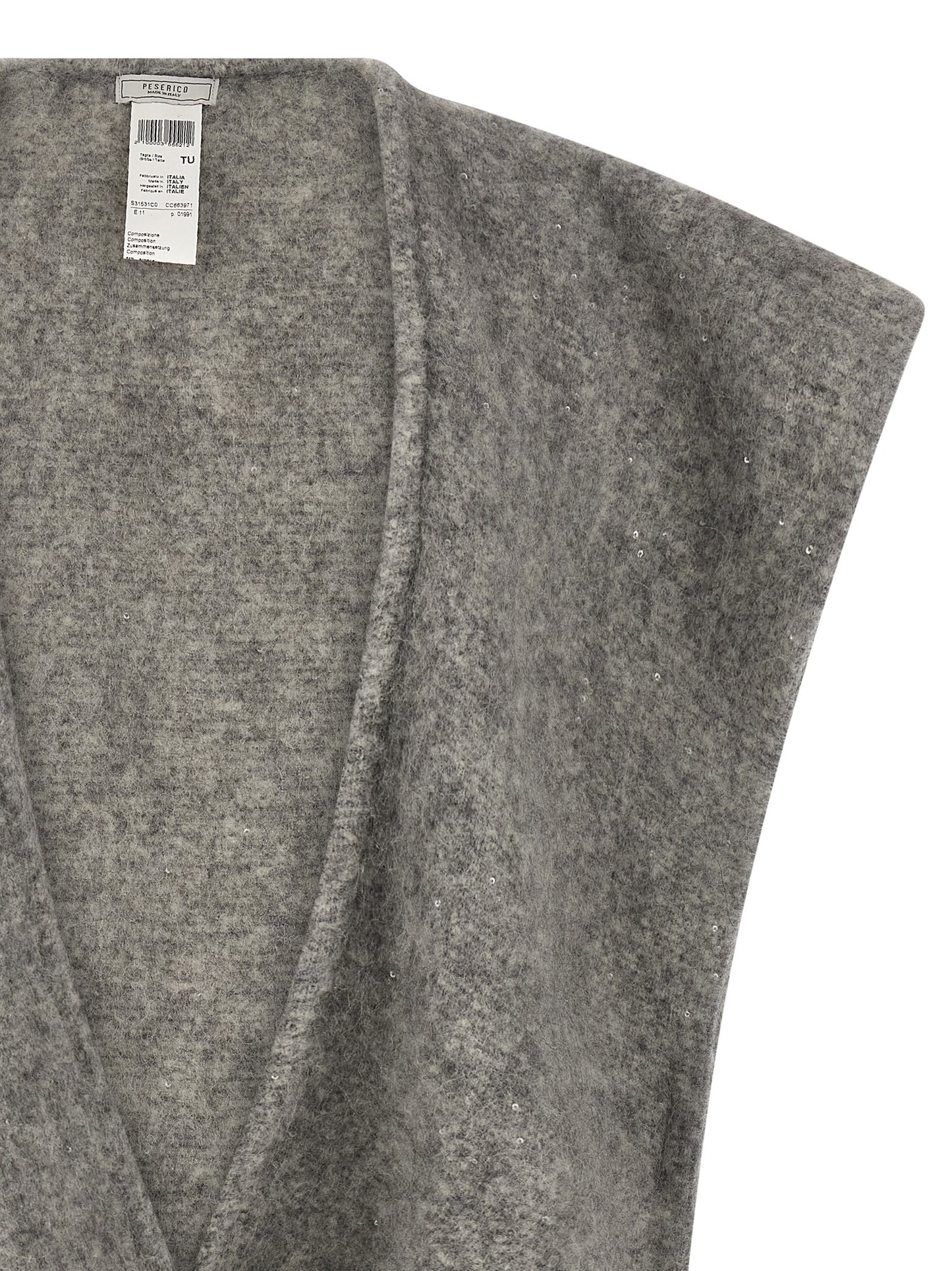 Bouclé yarn cape Capes