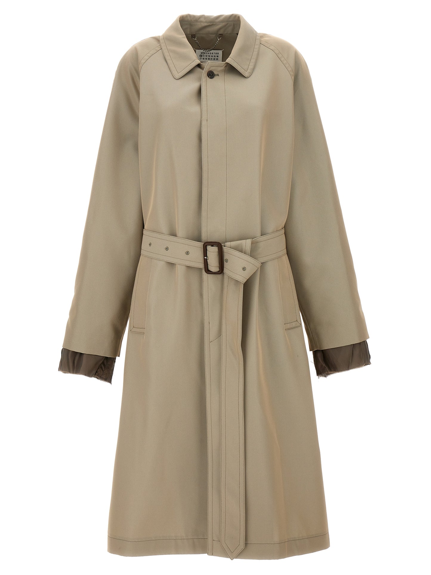 Long single-breasted trench coat Coats, trench coats