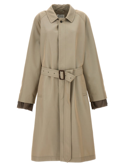 Long single-breasted trench coat Coats, trench coats