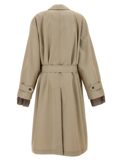 Long single-breasted trench coat Coats, trench coats