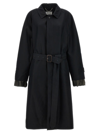 Long single-breasted trench coat Coats, trench coats