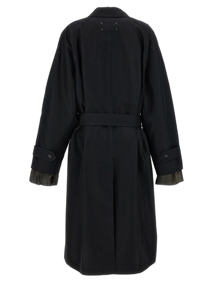 Long single-breasted trench coat Coats, trench coats