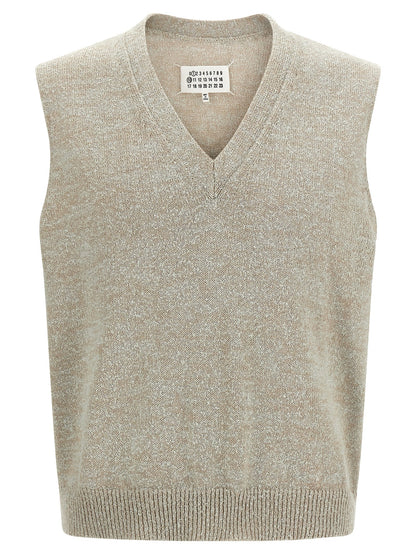 Bouclé knit vest  Gilet
