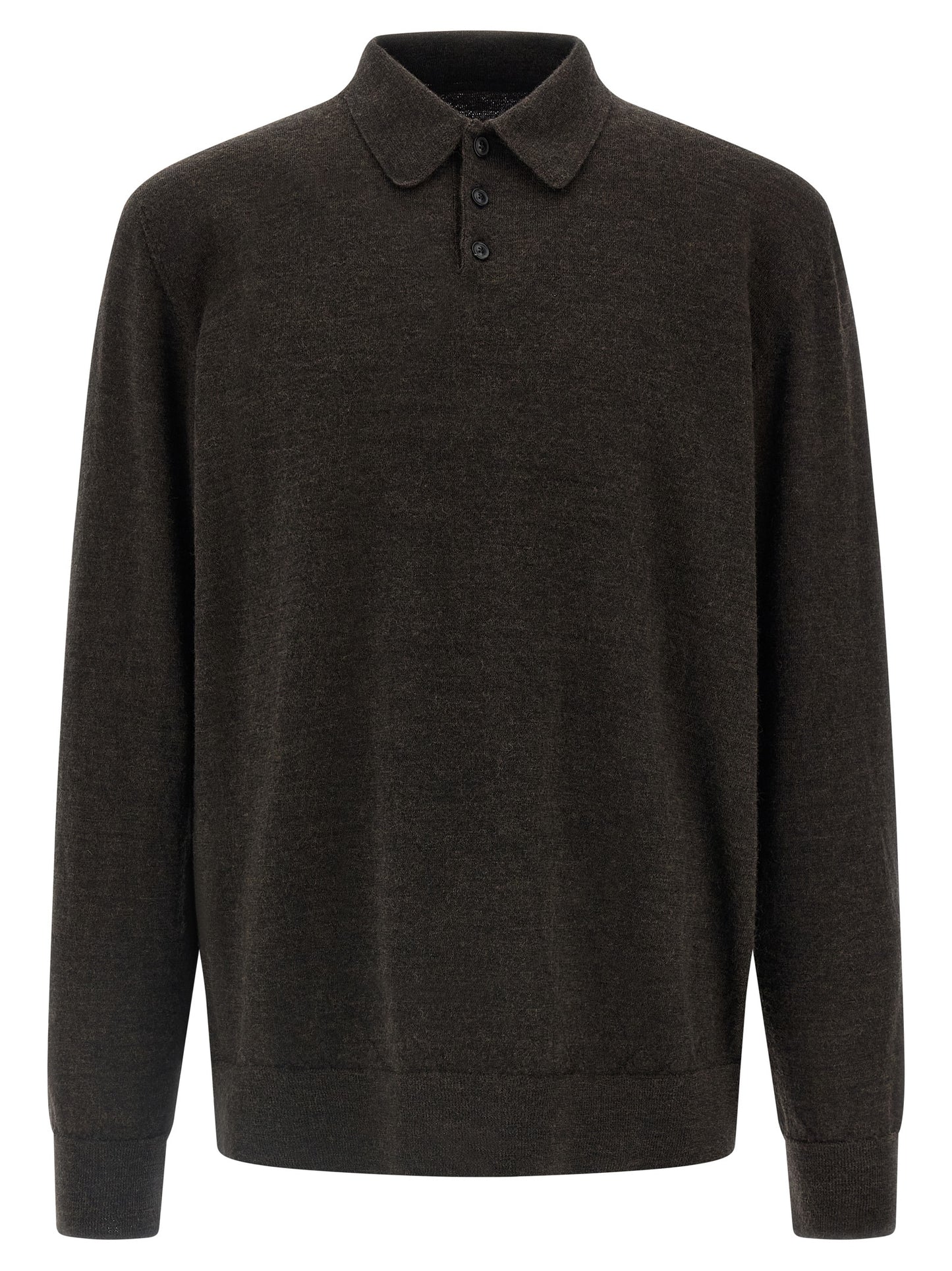 Suede patch polo shirt Polo