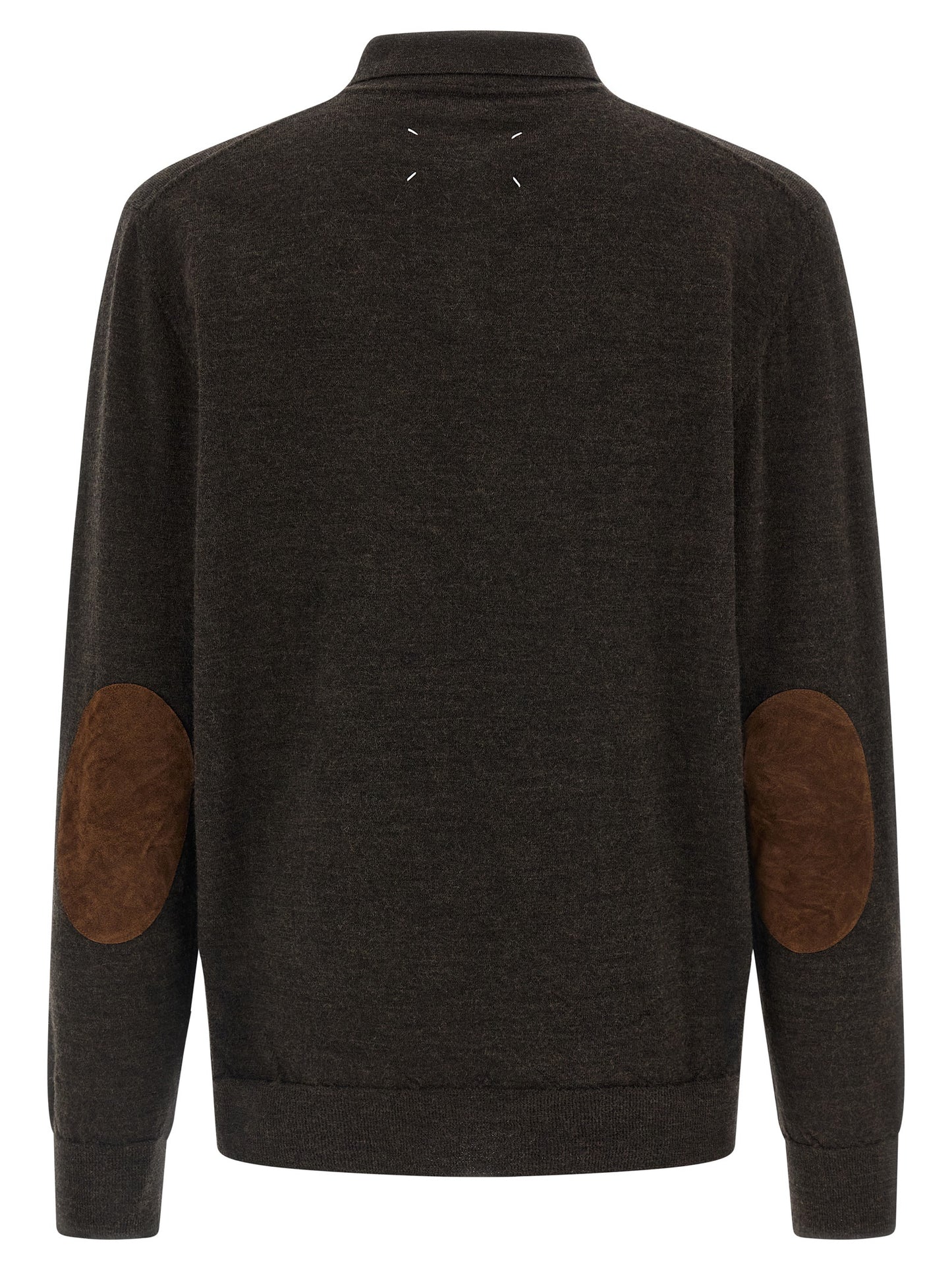 Suede patch polo shirt Polo