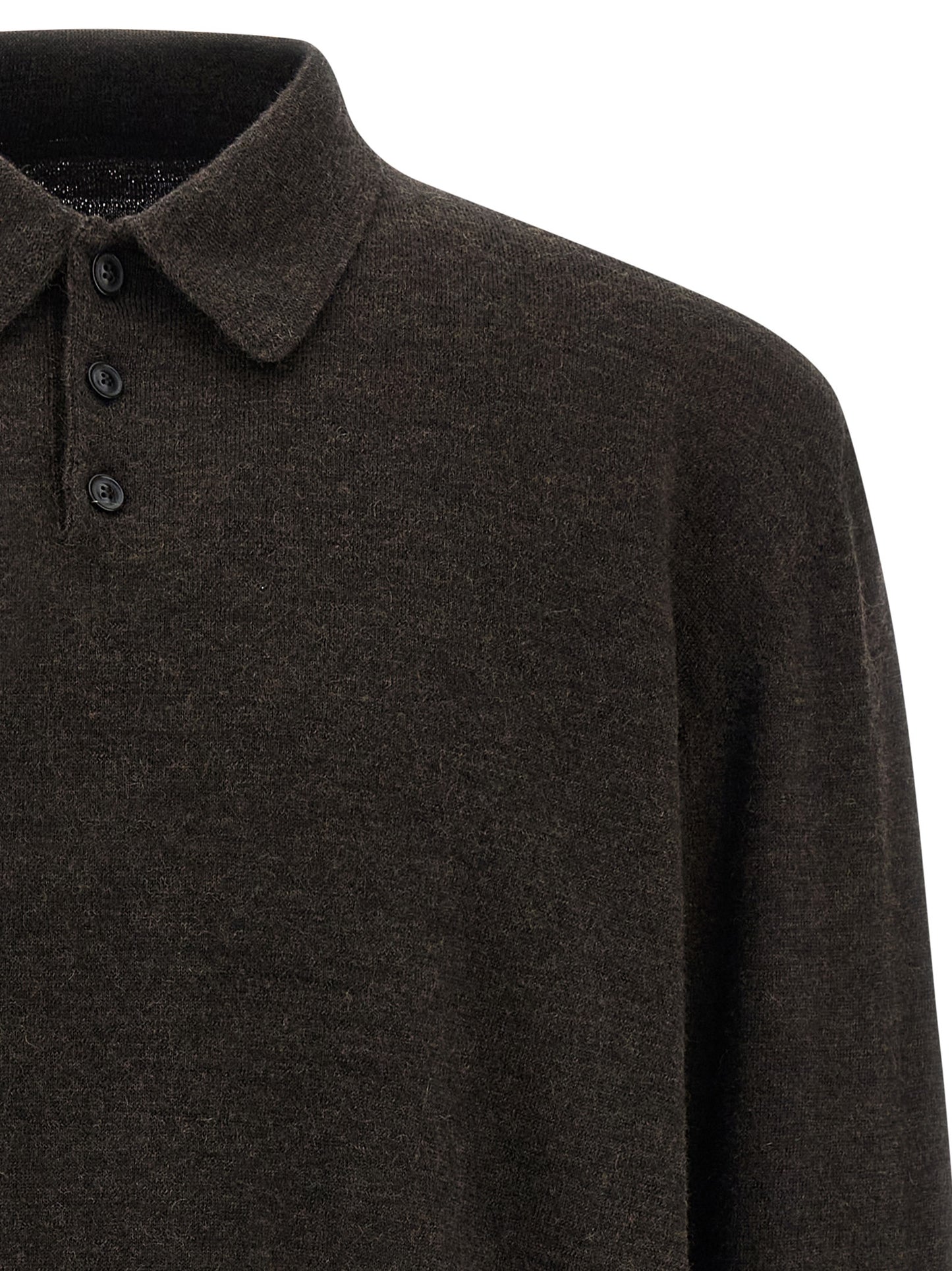 Suede patch polo shirt Polo