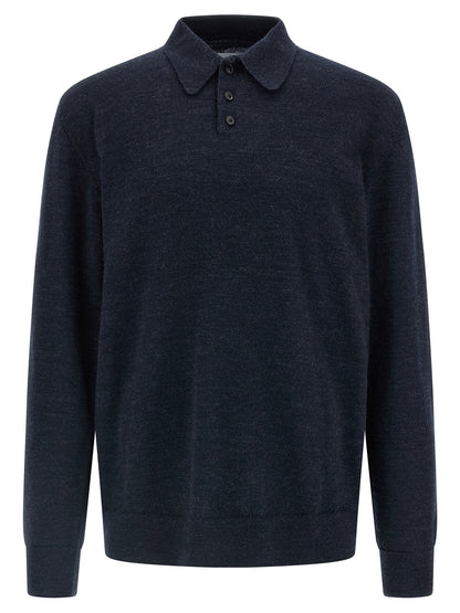 Suede patch polo shirt Polo