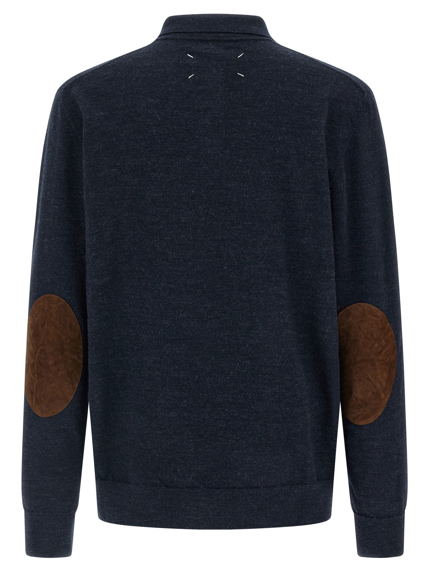 Suede patch polo shirt Polo