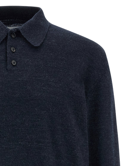 Suede patch polo shirt Polo