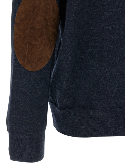 Suede patch polo shirt Polo