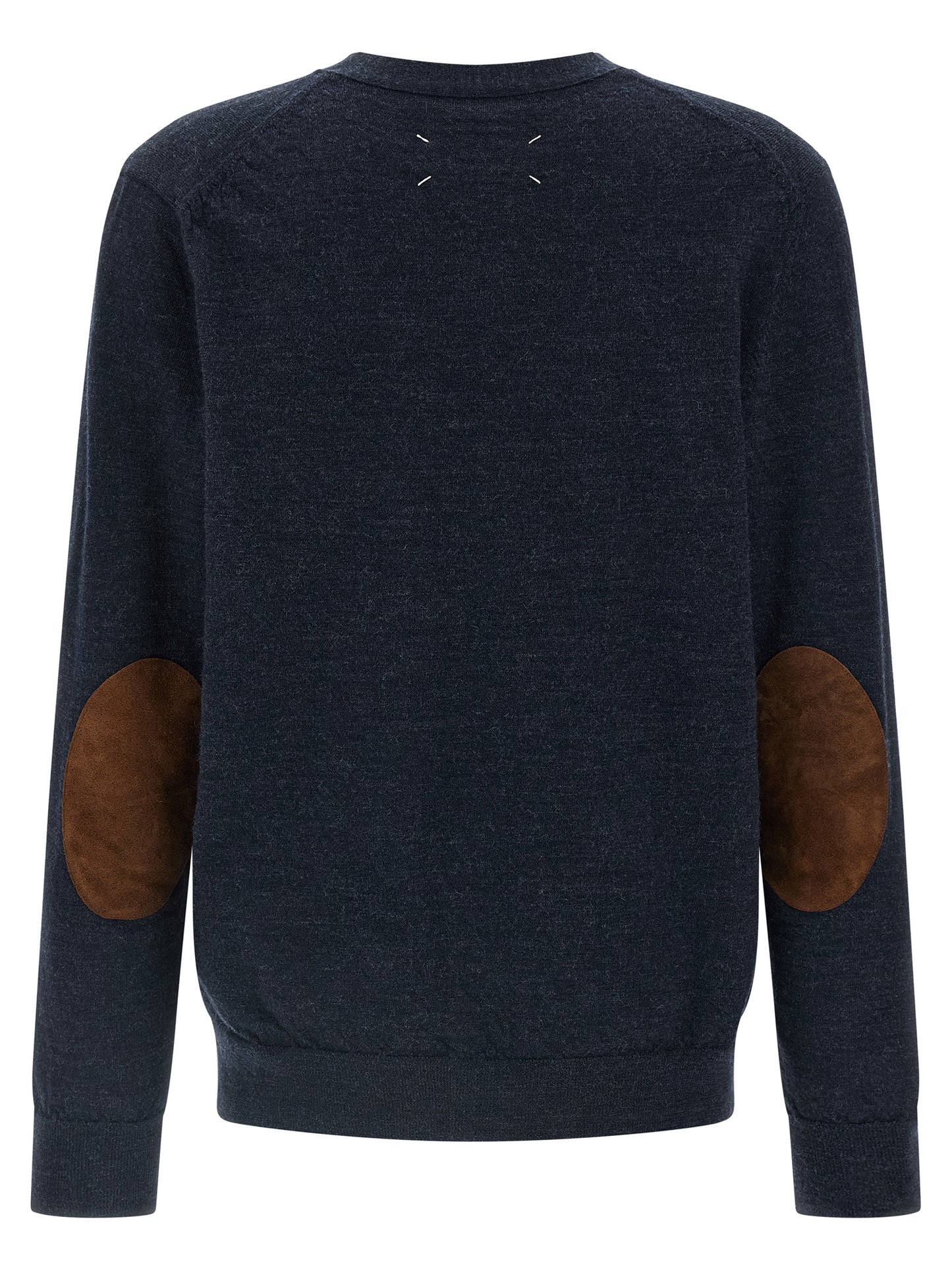 Suede patch cardigan Sweater, cardigans