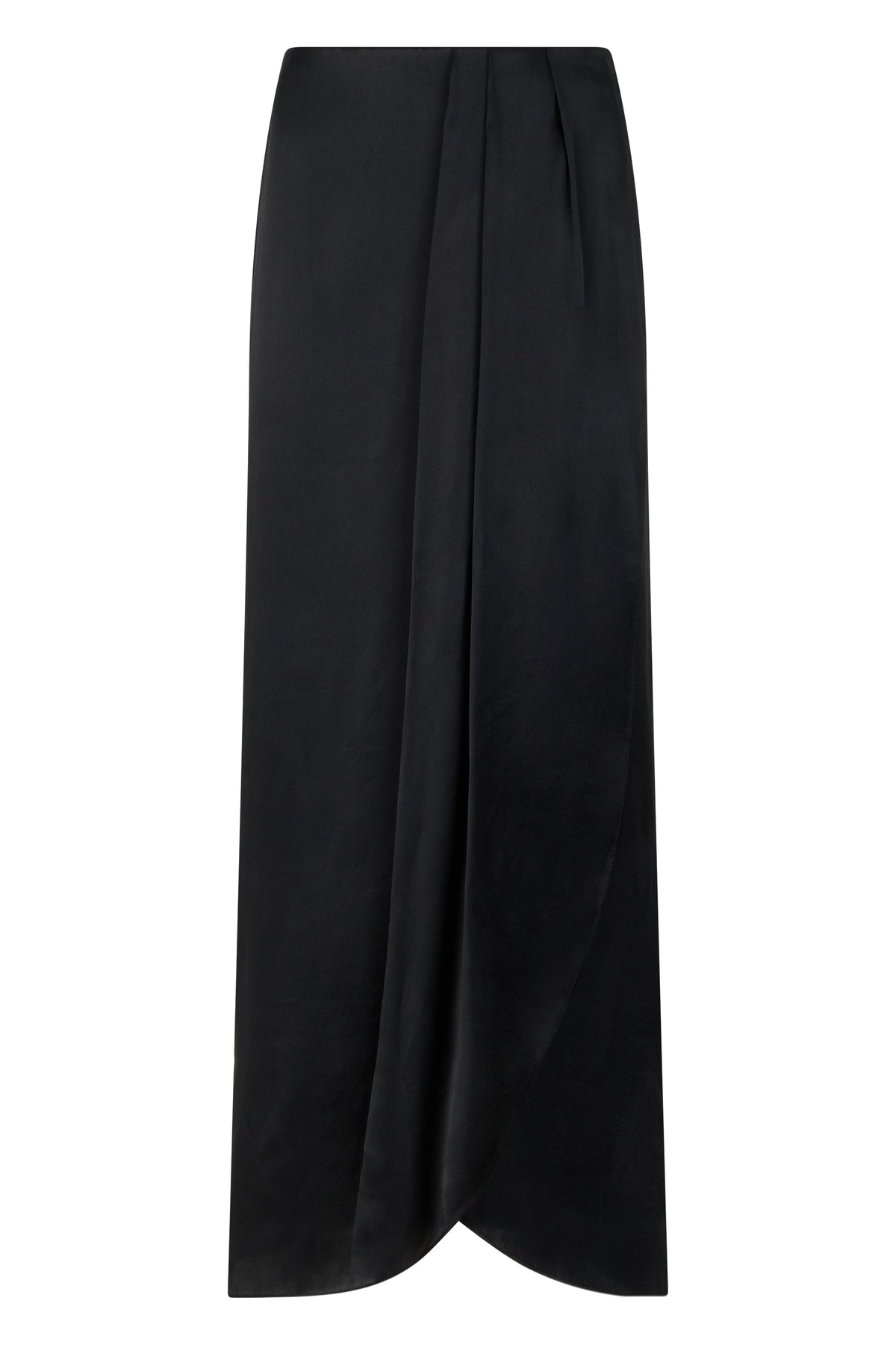 Maison Margiela Draped satin midi skirt