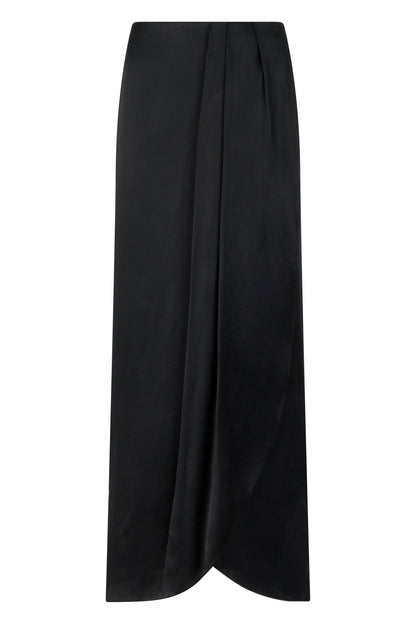 Maison Margiela Draped satin midi skirt