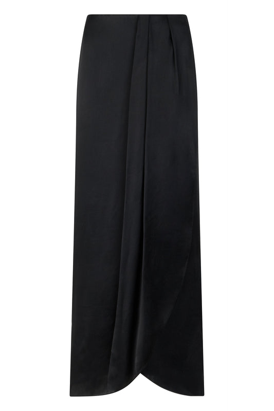 Maison Margiela Draped satin midi skirt