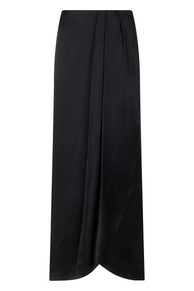 Maison Margiela Draped satin midi skirt